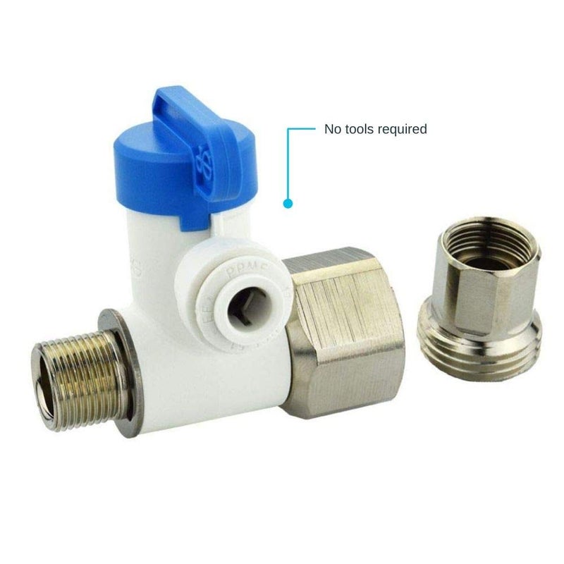 John Guest Speedfit 1/2 x 3/8 x 1/4 Inch Angle Stop Adapter Valve, Pusht to Connect Plastic Plumbing Fitting, ASVPP5LF-US - Image 4